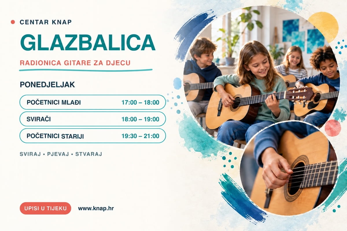 Glazbalica – radionica gitare za djecu, KNAP 2026./2027.